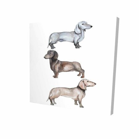 FONDO 32 x 32 in. Dachshund Dogs-Print on Canvas FO2789519